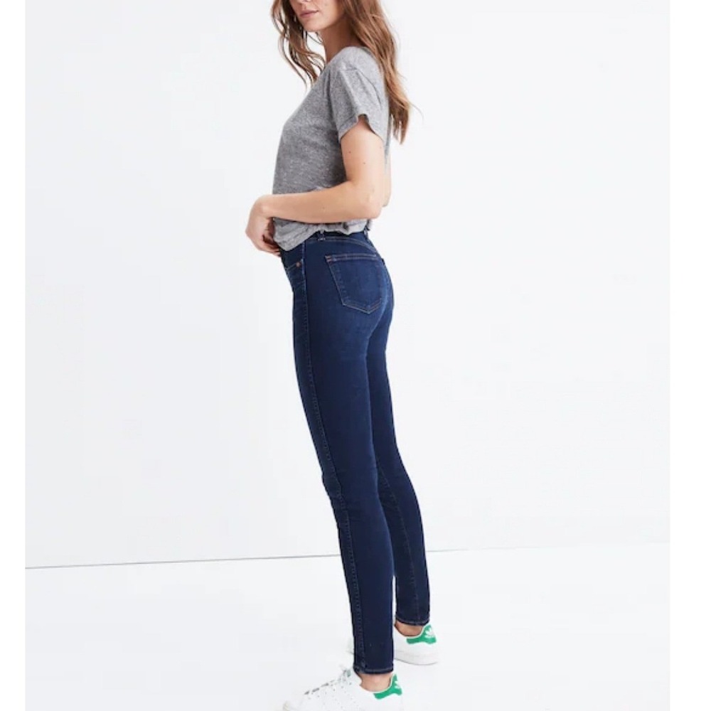 Madewell Womens 27 High-Rise Skinny Jeans Hayes Wash Dark Indigo Denim F4684 NWT